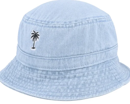 Buckets-Iconic Summer Palm Logo Blue Denim Bucket -