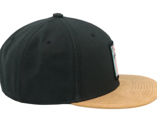 Snapback-Iconic Summer Palms Patch Black/Suede Snapback -