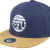 Snapback-Bearded Man Sunset White Logo Navy/Suede Snapback -