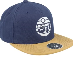 Snapback-Bearded Man Sunset White Logo Navy/Suede Snapback -