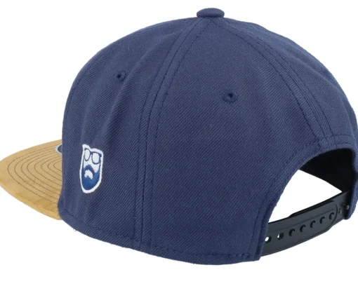 Snapback-Bearded Man Sunset White Logo Navy/Suede Snapback -