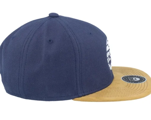 Snapback-Bearded Man Sunset White Logo Navy/Suede Snapback -