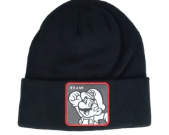 Cuff Beanies-Capslab Super Mario Cuff - Black