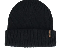 Online Djinns Super Rip Knit Black Short Beanie -