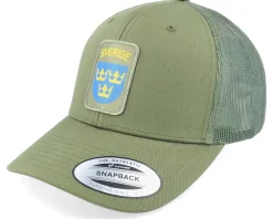Trucker-Army Head Sverige Sweden Army Badge Olive Trucker -