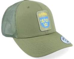 Trucker-Army Head Sverige Sweden Army Badge Olive Trucker -