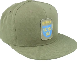 Best Army Head Sverige Sweden Army Badge Olive Snapback -