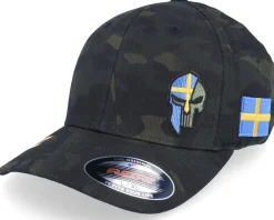 Hot Army Head Sverige Sweden Color Army Skull Multicam Flexfit -
