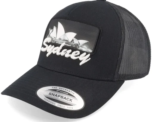 Trucker-Bacpakr Sydney 3d & Patch Black Trucker -