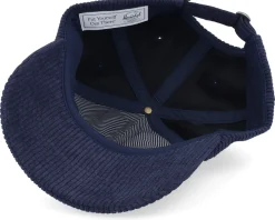Dad Cap-Herschel Sylas Corduroy Chain Stitch Cap Black Iris/Gold Yellow Dad Cap - Blue