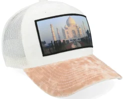 Trucker-Calza Pennello Taj Mahal Velvet /Peach/Ivory A-frame Trucker - White