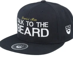 Snapback-Bearded Man Talk To The Beard Black Snapback -