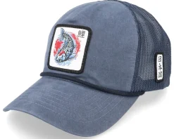 Trucker-Yapan Tancho Koi Fish 939 Bachelor Indigo/Navy Trucker -