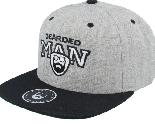 Snapback-Bearded Man Team BM Grey/Black Snapback -