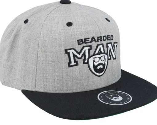 Snapback-Bearded Man Team BM Grey/Black Snapback -