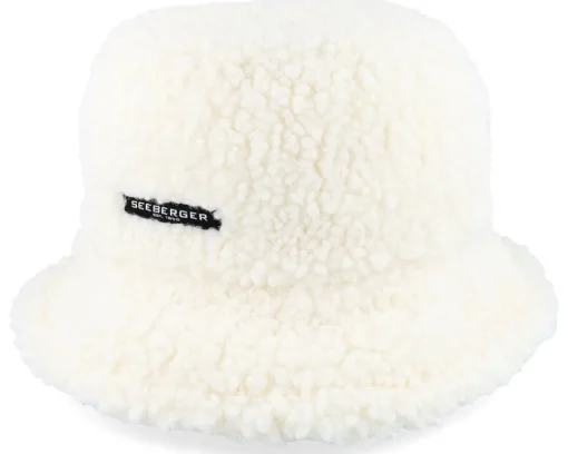 Buckets-Seeberger Teddy Hat Turnable Off Bucket - White