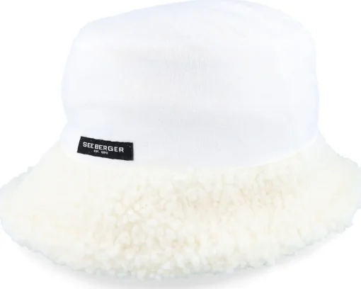 Buckets-Seeberger Teddy Hat Turnable Off Bucket - White