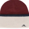 Golf | Cuff Beanies-J.Lindeberg Teela Alpaca Mix Hat Cabernet Cuff - Red