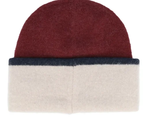 Golf | Cuff Beanies-J.Lindeberg Teela Alpaca Mix Hat Cabernet Cuff - Red
