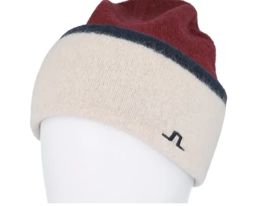 Golf | Cuff Beanies-J.Lindeberg Teela Alpaca Mix Hat Cabernet Cuff - Red
