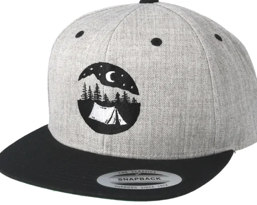 Snapback-Wild Spirit Tent Logo Grey/Black Snapback -