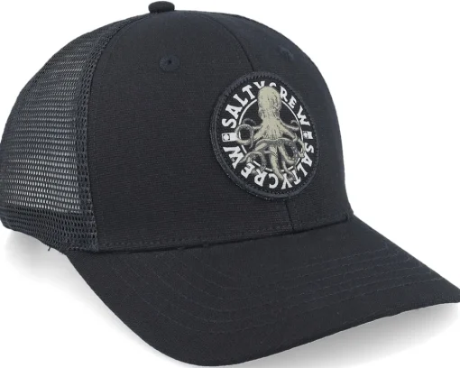 Trucker-Salty Crew Tentacles Retro Trucker - Black