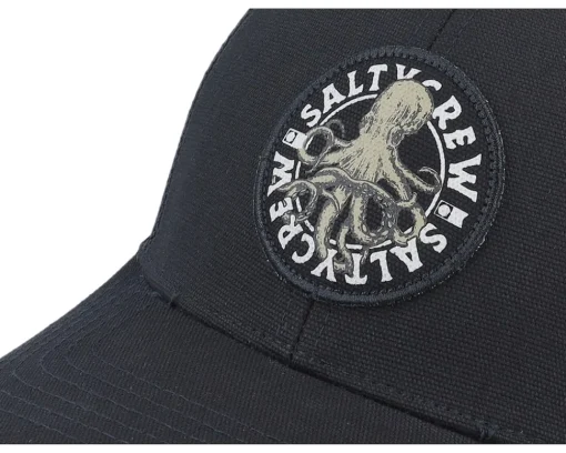 Trucker-Salty Crew Tentacles Retro Trucker - Black