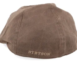 New Stetson Texas Co/Pes Brown Flat Cap -
