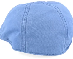 Flat Caps-Stetson Texas Cotton Blue Flat Cap -