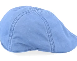 Flat Caps-Stetson Texas Cotton Blue Flat Cap -