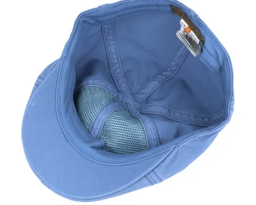 Flat Caps-Stetson Texas Cotton Blue Flat Cap -