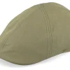Flat Caps-Stetson Texas Cotton Olive Flat Cap -