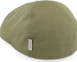 Flat Caps-Stetson Texas Cotton Olive Flat Cap -