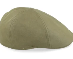 Flat Caps-Stetson Texas Cotton Olive Flat Cap -