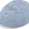 Flat Caps-Stetson Texas Cotton/Linen Blue Flat Cap -