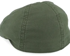 Sale Stetson Texas Delave Organic Cotton Forest Green Flat Cap -