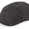 Fashion Stetson Texas Donegal Wv Black/Mud Flat Cap -