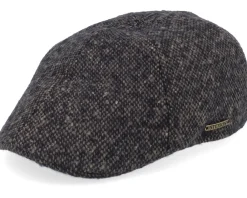 Fashion Stetson Texas Donegal Wv Black/Mud Flat Cap -