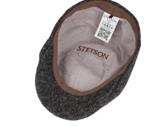 Fashion Stetson Texas Donegal Wv Black/Mud Flat Cap -