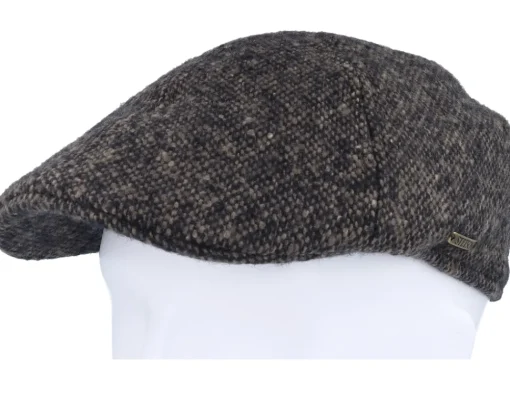 Fashion Stetson Texas Donegal Wv Black/Mud Flat Cap -