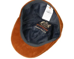 Flat Caps-Stetson Texas Goat Suede Light Brown Flat Cap -