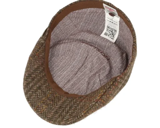 New Stetson Texas Harris Tweed Flat Cap -