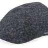 Flat Caps-Stetson Texas Jersey Dark Grey Flat Cap -