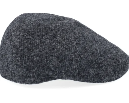 Flat Caps-Stetson Texas Jersey Dark Grey Flat Cap -