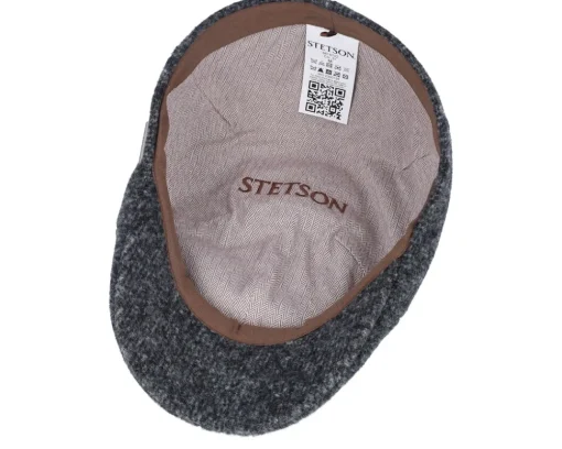 Flat Caps-Stetson Texas Jersey Dark Grey Flat Cap -