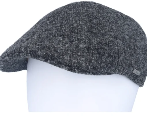Flat Caps-Stetson Texas Jersey Dark Grey Flat Cap -