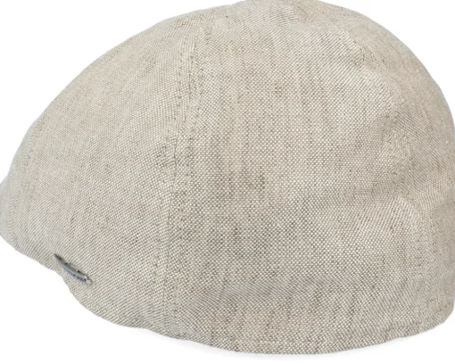 Flat Caps-Stetson Texas Linen Beige Flat Cap -