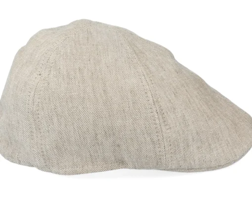 Flat Caps-Stetson Texas Linen Beige Flat Cap -