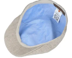 Flat Caps-Stetson Texas Linen Beige Flat Cap -