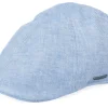 Flat Caps-Stetson Texas Linen Blue Flat Cap -